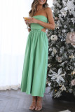 Sexy Celebrities Solid Backless Strapless Waist Skirt Dresses(4 Colors)