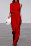 Fashion Street Solid O Neck Straight Jumpsuits(3 Colors)
