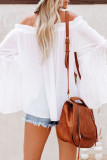 Street Solid Fold Off the Shoulder Tops