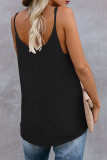 Fashion Street Striped Split Joint U Neck Tops