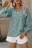 Casual Street Floral V Neck Tops