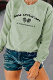 Fashion Street Print Letter O Neck Tops