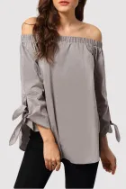 Casual Street Solid Patchwork Strap Design Off the Shoulder Tops