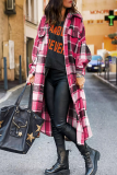 Fashion Plaid Pocket Buttons Shirt Collar Outerwear(5 Colors)