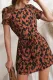 Fashion Street Leopard Patchwork O Neck A Line Dresses