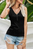 Fashion Casual Solid Split Joint V Neck Tops