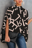 Casual Print Printing O Neck Tops
