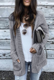 Fashion Casual Solid Cardigan Conventional Collar Tops