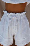 Fashion Casual Solid Split Joint Loose High Waist Wide Leg Bottoms