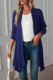 Casual Solid Asymmetrical Scarf Collar Outerwear(6 Colors)
