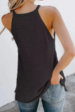 Casual Solid Split Joint Halter Tops