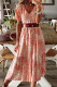 Fashion Street Print Patchwork Without Belt V Neck A Line Dresses
