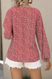 Casual Street Floral V Neck Tops