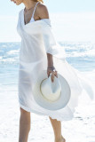 Fashion Vacation Solid Swimwears Cover Up