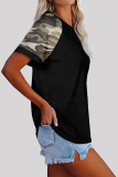 Casual Print Basic O Neck T-Shirts