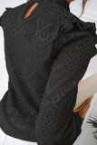 Fashion Sweet Solid Patchwork O Neck Tops