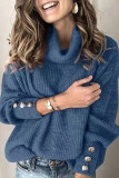 Fashion Street Solid Pullovers Turtleneck Tops