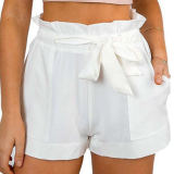 Casual Solid Patchwork Regular Mid Waist Straight Solid Color Bottoms