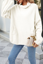 Fashion Casual Solid Patchwork Turtleneck Tops