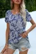 Casual Print Basic O Neck T-Shirts
