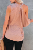 Fashion Casual Solid Split Joint O Neck T-Shirts