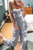 Casual Tie Dye Spaghetti Strap Loose Jumpsuits(4 Colors)