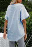 Fashion Simplicity Solid Split Joint O Neck T-Shirts