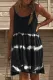 Fashion Casual Print Split Joint Spaghetti Strap Princess Dresses
