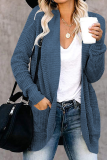 Casual Solid Patchwork Cardigan Collar Tops