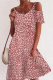 Fashion Elegant Floral Split Joint O Neck A Line Dresses
