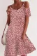 Fashion Elegant Floral Split Joint O Neck A Line Dresses