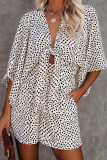 Fashion Elegant Striped Print Strap Design V Neck Loose Rompers