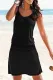 Casual Solid Fold V Neck A Line Dresses