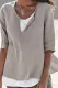 Fashion Simplicity Solid Patchwork V Neck Tops
