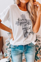 Fashion Casual Print O Neck Tops