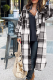 Fashion Plaid Pocket Buttons Shirt Collar Outerwear(5 Colors)