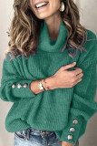 Fashion Street Solid Pullovers Turtleneck Tops