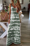 Fashion Casual Striped V Neck Printed Dresses