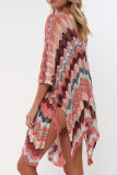 Fashion Vacation Patchwork Hollowed Out Swimwears Cover Up