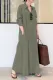 Casual Solid Pocket Buckle Turndown Collar Shirt Dress Dresses