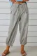 Casual Solid Pocket Loose High Waist Wide Leg Solid Color Bottoms