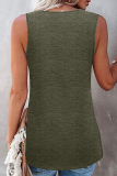 Casual Patchwork Lace Hollowed Out O Neck T-Shirts