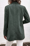 Casual Work Solid Buttons Turn-back Collar Outerwear(10 Colors)