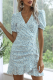 Fashion Elegant Floral Buckle Flounce V Neck A Line Dresses