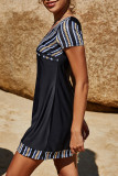 Fashion Simplicity Print Split Joint Swimwears