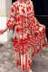 Casual College Geometric Printing Contrast Shirt Collar A Line Dresses