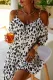 Fashion Casual Print Split Joint V Neck A Line Dresses
