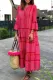 Fashion Sweet Geometric Split Joint V Neck Princess Dresses