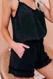 Fashion Living Solid Split Joint V Neck Tops