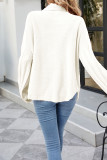 Fashion Casual Solid Patchwork Turtleneck Tops